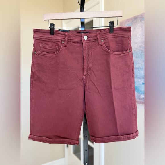 New BlankNYC Men’s Wooster Slim Fit Denim Jean Shorts Red Size 33 - Picture 1 of 4